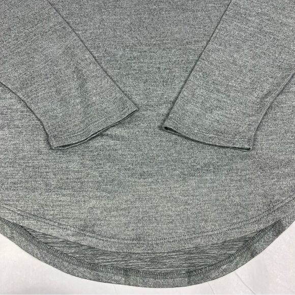 NEW a.n.a. Heather Gray Round Neck Long Sleeve Knit Top T-Shirt Women’s Medium - Picture 3 of 7